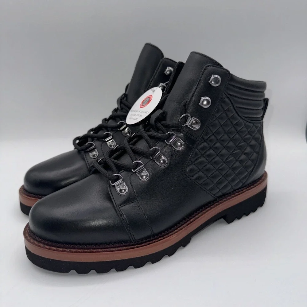 Blondo Helen Ankle Boots Women's Size 7.5 Black Quilted‎ Waterproof Leather